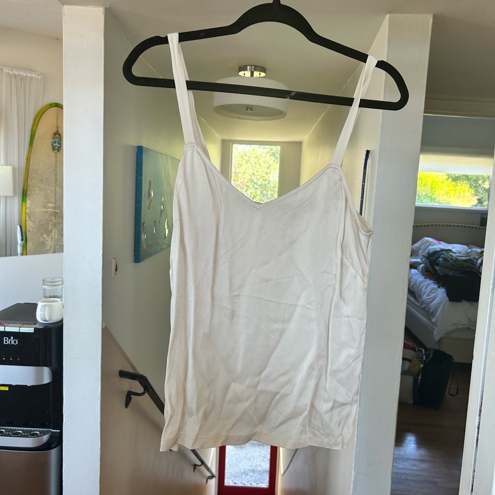 Vince cream white silk camisole